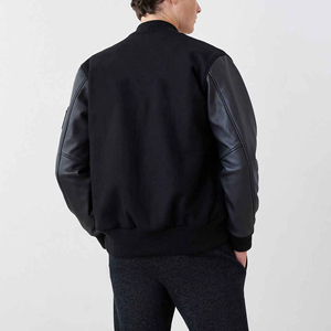 2026 chaqueta de béisbol de algodón de alta calidad personalizada para hombres invierno calavera bordado Hit Color OEM Logo parches estilo de ropa de calle - Product Image 2