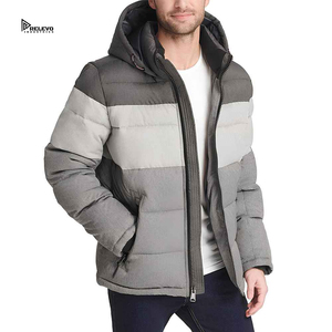 Veste d'hiver pour homme à séchage rapide, confortable, à capuche, rembourrée, coupe-vent, courte, en duvet - Product Image 4