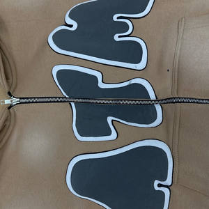 Sudaderas con cremallera de algodón personalizadas para hombre Sudaderas 100% de algodón con serigrafía Logotipo OEM Ropa de calle y ropa informal - Product Image 6