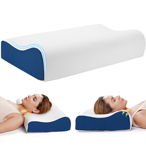 Almohada cervical para aliviar el dolor de cuello y hombros, espuma viscoelástica, almohada de soporte para el cuello, para dormir, lado trasero, estómago, sin látex - Product Image 1