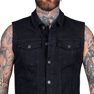 เสื้อกั๊กผ้าเดนิมผู้ชายแฟชั่นใหม่ สไตล์โดดเด่น สีพื้น เรียบง่าย สตรีทแวร์ ระบายอากาศ แห้งเร็ว เหมาะสำหรับใส่ลำลองในฤดูร้อน - Product Image 5