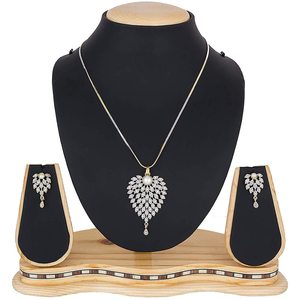 Pendentif en forme de feuille avec perle pour les occasions de mariage - Product Image 2