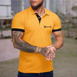 El último diseño de camisetas polo Causal Wear Camisetas Polo de color personalizado con logotipo personalizado - Product Image 4