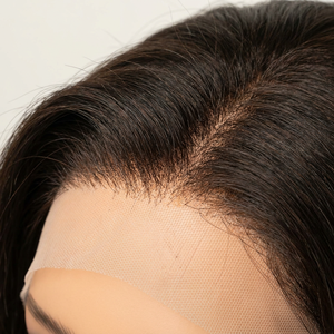 Parrucca da donna impermeabile Buenas FX-HA90, realizzata a macchina, con frangia obliqua, capelli corti ricci, onda grande, naturale, trasparente, taglia piccola - Product Image 4