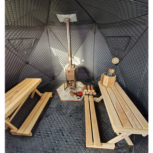 เต็นท์ซาวน่า ALMI-Flex กันน้ำสามชั้น สองห้องนอน สำหรับตั้งแคมป์กลางแจ้งสามฤดู - Product Image 4