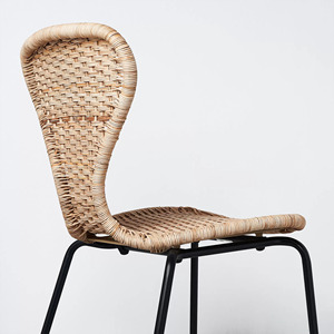 Asta <b>Dining</b> <b>Chair</b> Modern Frame with Iron Leg <b>Chair</b> and Aluminum Frame and <b>Rattan</b> for Indoor and Outdoor Use - Product Image 3