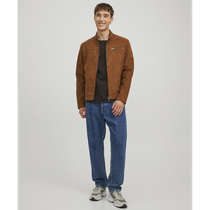 Chaqueta de cuero personalizada de alta calidad para hombre con abrigo de piel Slim Fit abrigo de invierno negro manga larga de cuero - Product Image 4