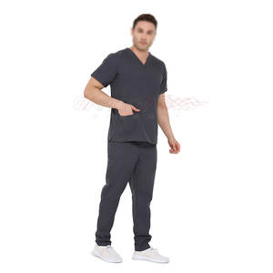 Men Scrub Suit With Double Stitching And High Quality <b>Material</b> For Medical Field Solid Color Men Scrub Suit - Product Image 2