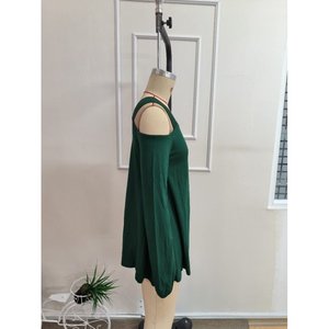 Chemise en viscose à manches longues pour femme avec détail rayé épaules dénudées, 38164 - Vert - Product Image 5