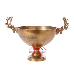 Seau à glace Champagne avec Logo personnalisé accepté, refroidisseur de vin de boisson en or Antique de haute qualité avec poignée de scène en cerf - Product Image 2