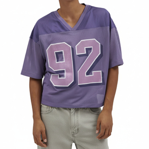Camisetas de poliéster personalizadas con sublimación, estilo oversize, corte holgado, jersey de fútbol retro, ropa urbana de malla para hombre - Product Image 1