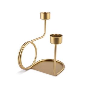 Bougeoir élégant avec plaqué or pour la maison et l'hôtel Taille personnalisée et couleur or Décoration intérieure Bougeoirs pour table - Product Image 3