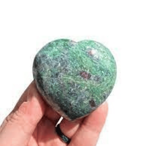 Vente en gros de pierre précieuse en cristal naturel poli Rubis Fuchsite Puffy Heart Stone Feng Shui Reiki Harmony Stone pour la décoration intérieure Love - Product Image 5
