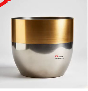 Macetero de plata y cobre de aspecto increíble para el hogar, hoteles, restaurantes y bares - Product Image 3