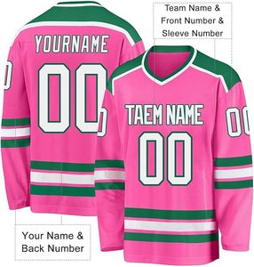Maillot de hockey sur glace de couleur personnalisée avec numéro 100% Maillot de hockey sur glace respirant imprimé personnalisé en polyester - Product Image 3