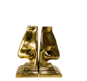 Decoración de mesa de calidad superior, acabado dorado, decoración moderna para habitación, sujetalibros, soporte para libros de Metal hecho a mano indio - Product Image 6