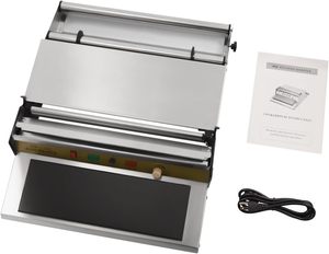 Nouvelle machine d'emballage manuelle pour film alimentaire de 17,72 pouces de largeur, machine d'emballage humide et sec 270W avec plaque chauffante à 5 vitesses - Product Image 1