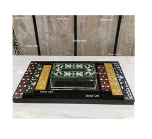 Plateau de service alimentaire en acrylique et bois, qualité supérieure, taille personnalisée, plateau pour chocolats et fruits, au prix le plus bas - Product Image 2