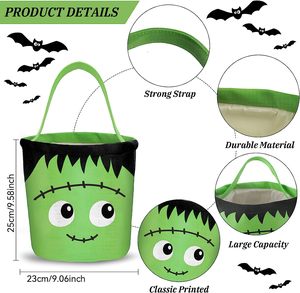 ถังใส่ขนมฟักทองฮาโลวีนใช้ซ้ำได้สำหรับเด็กอุปกรณ์ปาร์ตี้ฮาโลวีน - Product Image 2