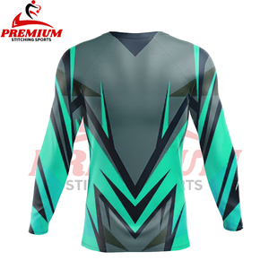 Custom Wholesale Custom Logo <b>Men</b> Long Sleeve <b>Compression</b> Rash Guard Quick Dry Polyester Spandex Fitness Wear Gym <b>Shirt</b> - Product Image 2