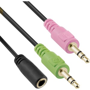 Mumbi <b>Audio</b> Splitter & Converter Headphone Jack Adapter <b>Cable</b> 2x 3.5mm Jack to 1x 3.5mm Jack - Product Image 1