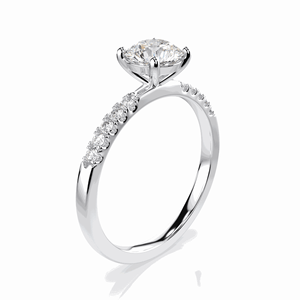 Bague de fiançailles RITZIN RIH1546 pour femme en argent plaqué blanc 18 carats avec moissanite - Product Image 5
