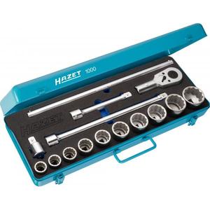 Hazet 15-Piece Set of <b>12</b>-<b>Point</b> Metric Square <b>Sockets</b> 3/4'' Short - Product Image 1