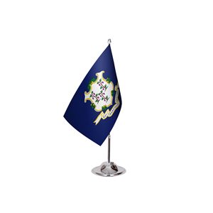 Drapeau de l'État du Connecticut avec impression numérique et mât en aluminium - Product Image 3