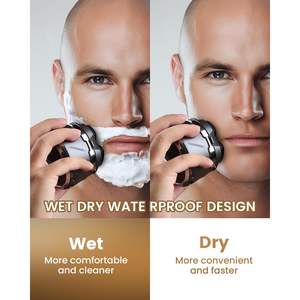 Afeitadora Eléctrica para Hombre, Impermeable, Rotativa, para Uso en Seco y Húmedo, con Pantalla y Bloqueo de Viaje, para Afeitar la Cara y el Cuerpo, IPX7 - Product Image 5