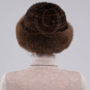 Gorro de punto de moda con textura de piel y ajuste moderno Gorro de piel de uso diario con ajuste relajado y forro suave - Product Image 6