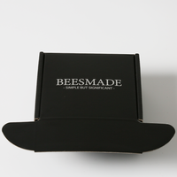 Boîte-cadeau kraft noire personnalisée et économique, expédition facile à assembler pour sous-vêtements pour le courrier et l'emballage des ongles