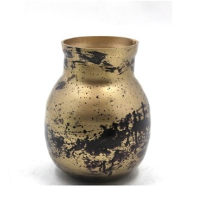 Vente en gros de vase à fleurs en fer brun clair de qualité supérieure pour décoration de jardin design moderne fait à la main personnalisé - Product Image 2