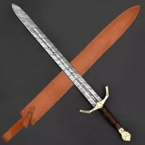 2025 Wholesale Price Top Quality Damascus Steel Handmade <b>Sword</b> Custom Design Stainless Steel Damascus <b>Sword</b> - Product Image 3