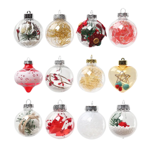 Taille personnalisée de l'usine ensemble de boules de Noël Transparent en plastique PP creux sans couture pendentif décoration Pavico marque usage domestique - Product Image 1
