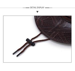 Nuevos sombreros de vaquero de cuero al aire libre para hombres de vaquero occidental personalizados Sombreros de vaquero en cuero genuino Sombreros de moda al por mayor - Product Image 6