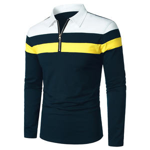 Elegante camiseta Polo a rayas con cuello acanalado y puños perfectos para uso diario o de golf - Product Image 2