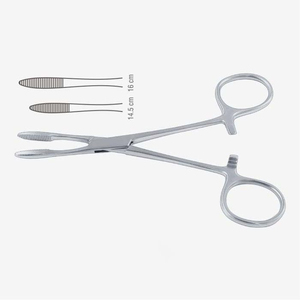 Pinzas Quirúrgicas Veterinarias de Acero Inoxidable REHMAT NOOR INDUSTRY RN-VPF-001, Pinzas Hemostáticas Curvas y Dentadas de 16 cm - Product Image 3