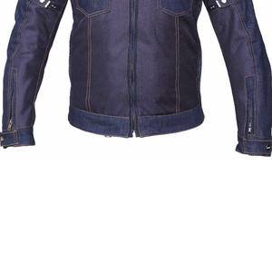 Veste en jean unie tendance pour homme, style streetwear, 100% coton respirant, vêtement d'hiver avec logo personnalisé, vente en gros - Product Image 5