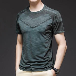 Vente en gros de t-shirts pour hommes avec col en O logo personnalisé t-shirts de haute qualité au-dessus de la taille t-shirts unis à manches longues pour hommes t-shirts à manches longues pour hommes - Product Image 4