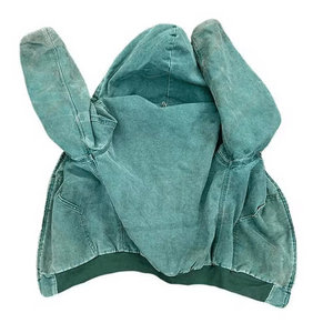 Sudadera con capucha de lavado ácido para mujer, ropa de calle informal, figuras de hombro caído, sudaderas transpirables ecológicas, tejido de algodón 100%, forro polar - Product Image 5