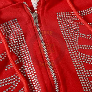 Wholesale Bling <b>Rhinestone</b> <b>Hoodie</b> for Men Hip Hop Style Private Label Available Fast Shipping - Product Image 6
