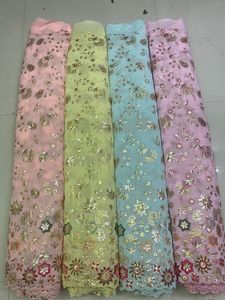 Venta al por mayor de fábrica de tela Georgette DE TRABAJO cortada para vestido de mujer de proveedor indio a precio de exportación - Product Image 2