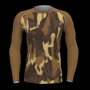 OEM personalizado de manga larga Urf 50 Rash Guard totalmente sublimación BJJ hombres Rash Guard hombres - Product Image 5