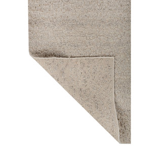 Tapis en laine noué à la main Aprezo AIWL-1061 ivoire, couleur unie, abstrait, pour salon, couloir, entrée, rectangulaire, motif puzzle - Product Image 5