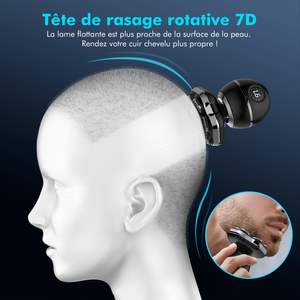 Rasoir Électrique Étanche IPX7 pour Hommes, Rechargeable, Triple Lame Rotative, Utilisation Humide/Sèche, Tondeuse Visage pour Chute de Cheveux et Utilisation en Camping-Car - Product Image 6