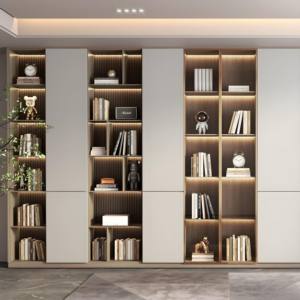 Armoire à livres autoportante <span class=keywords><strong>de</strong></span> style américain en acier inoxydable Zero Formaldehyde Cabines à livres <span class=keywords><strong>de</strong></span> haute qualité pour l'étude et la chambre à coucher - Product Image 2