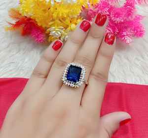 Monalisa Bague de fête en laiton ajustable de forme carrée, bijoux en vrac personnalisables et à la mode pour femmes et filles - Product Image 2