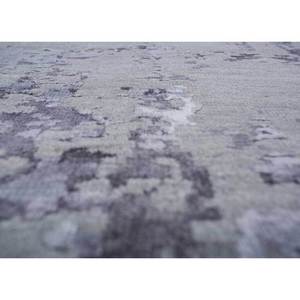 Tapis noué à la main en laine et soie de bambou Tattvam Lu-9031, abstrait, gris et noir, rectangulaire, pour la maison et le couloir CS-01 - Product Image 3