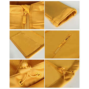 Veste d'extérieur à capuche respirante légère et imperméable coupe-vent pour femme, technique tricotée solide pour l'hiver - Product Image 6