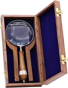 Lupa Moderna con Mango de Madera y Acabado Antiguo - Regalo para Hombre, Accesorio de Escritorio para Proteger la Vista - Product Image 6